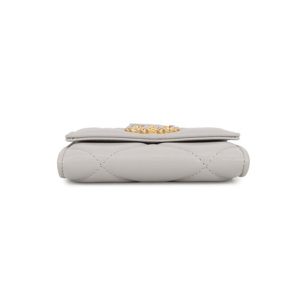 シャネル チェーンウォレット CHANEL19 フラップコンパクト コインパース ラムスキン AP1787 CHANEL 財布 小銭入れ