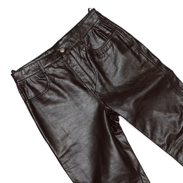 グッチ パンツ ストレートレザーパンツ ラムスキン メンズサイズ46 713493 GUCCI ボトムス