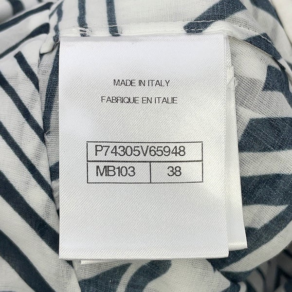 シャネル スカート ココマーク コットン レディースサイズ38 P74305 CHANEL 白 黒 セール品