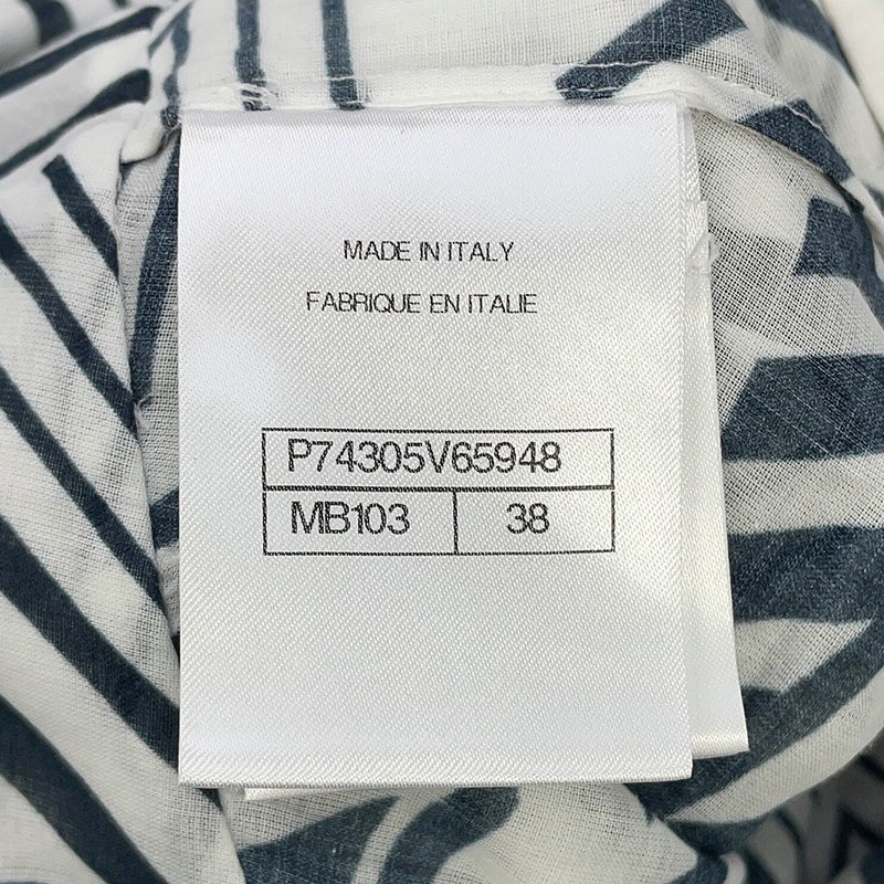 シャネル スカート ココマーク コットン レディースサイズ38 P74305 CHANEL 白 黒 セール品