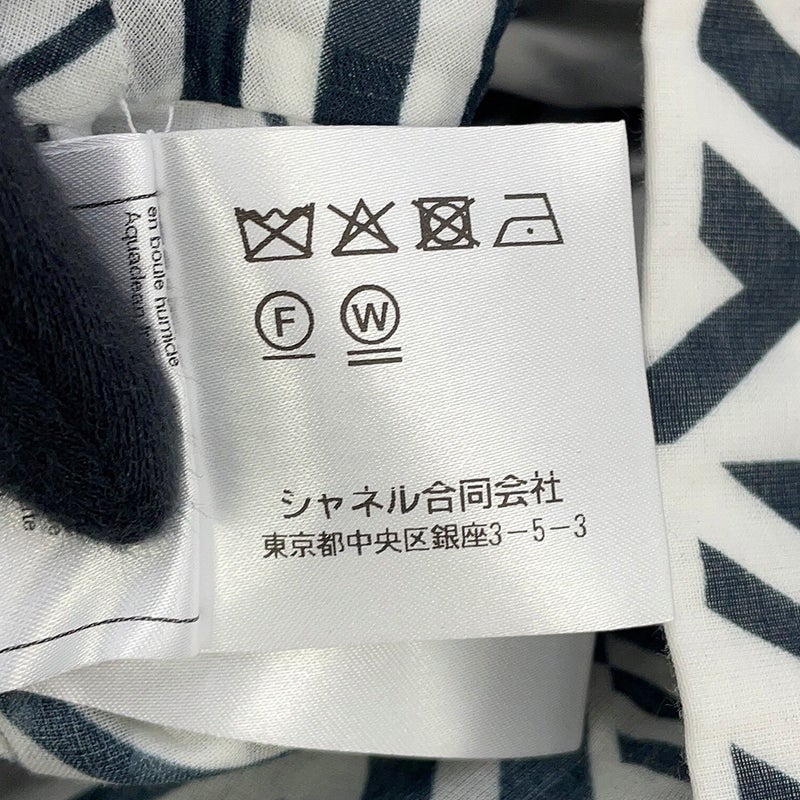 シャネル スカート ココマーク コットン レディースサイズ38 P74305 CHANEL 白 黒 セール品