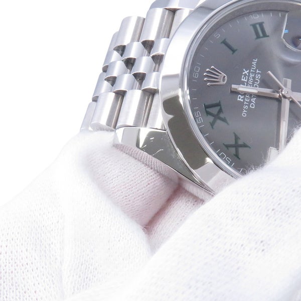 ロレックス デイトジャスト41 ランダムシリアル ルーレット 126300 ROLEX 腕時計 スレート文字盤