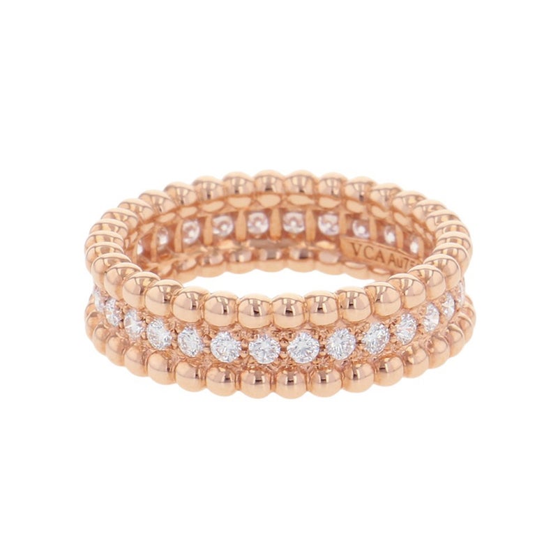 ヴァンクリーフ&アーペル リング ペルレ 1連モデル ダイヤモンド 31P 計0.49ct K18PGピンクゴールド サイズ49 VCARPJMW00 指輪