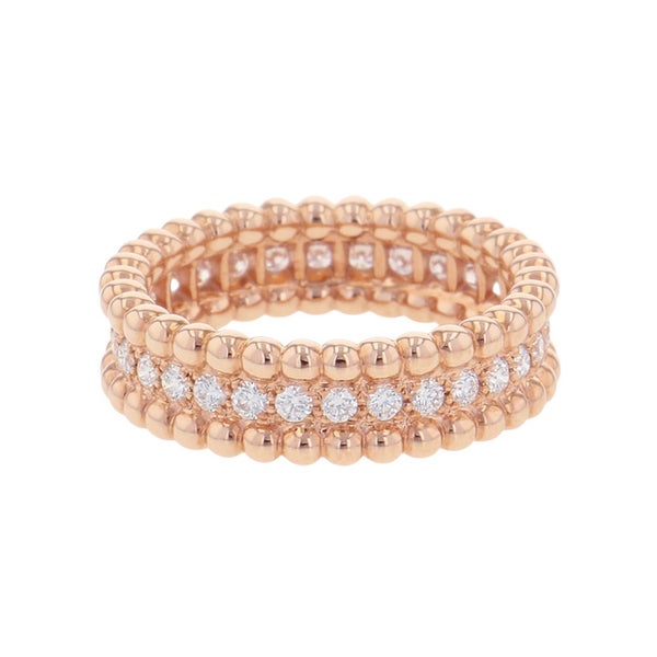 ヴァンクリーフ&アーペル リング ペルレ 1連モデル ダイヤモンド 31P 計0.49ct K18PGピンクゴールド サイズ49 VCARPJMW00 指輪
