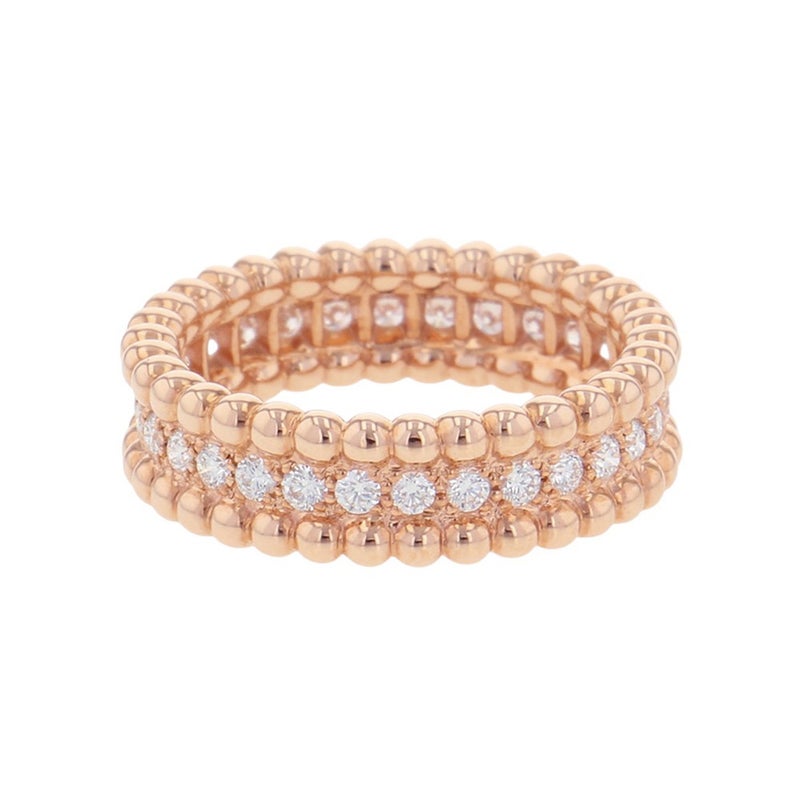 ヴァンクリーフ&アーペル リング ペルレ 1連モデル ダイヤモンド 31P 計0.49ct K18PGピンクゴールド サイズ49 VCARPJMW00 指輪