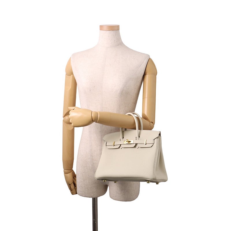 エルメス バーキン25 クレ/ゴールド金具 トゴ G刻印 HERMES Birkin ハンドバッグ