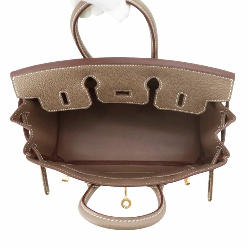 エルメス バーキン25 エトゥープ/ゴールド金具 トゴ W刻印 HERMES Birkin ハンドバッグ