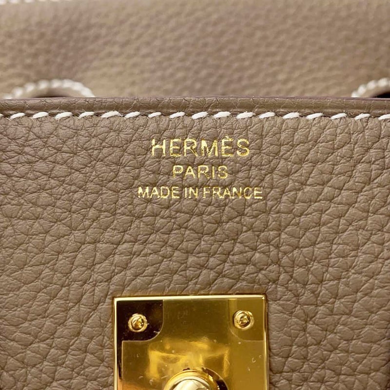 エルメス バーキン25 エトゥープ/ゴールド金具 トゴ W刻印 HERMES Birkin ハンドバッグ