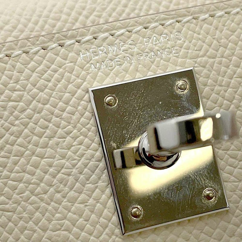 エルメス ミニケリードゥ 外縫い トリコロール クレ/モーヴペール/ゴールド/シルバー金具 エプソン B刻印