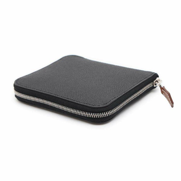 エルメス コインケース アザップコンパクト シルクイン ブラック/シルバー金具 エプソン W刻印