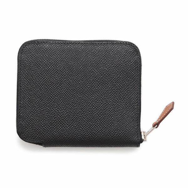 エルメス コインケース アザップコンパクト シルクイン ブラック/シルバー金具 エプソン W刻印