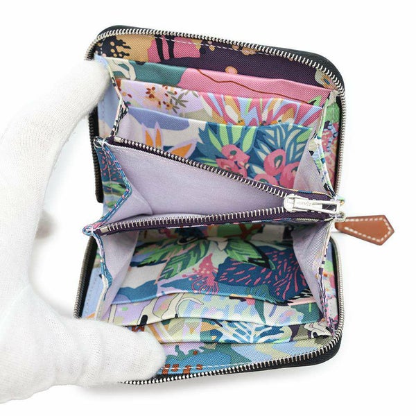 エルメス コインケース アザップコンパクト シルクイン ブラック/シルバー金具 エプソン W刻印