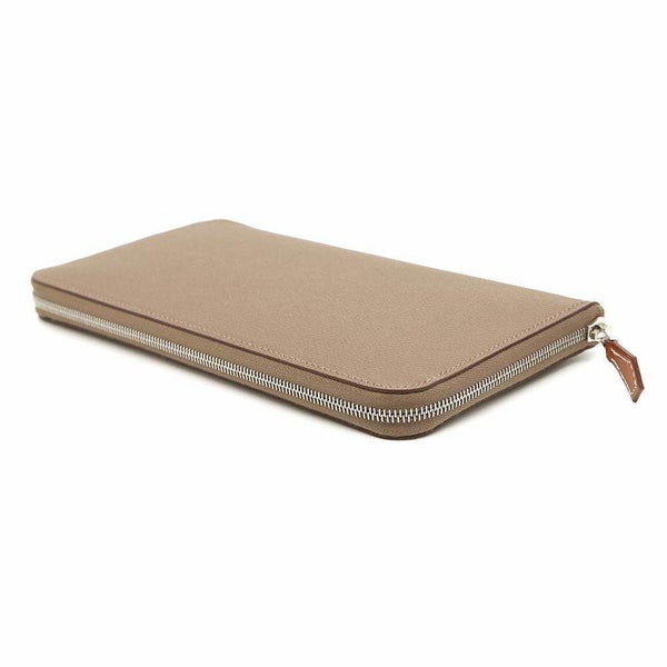 エルメス 長財布 アザップロング シルクイン エトゥープ/シルバー金具 エプソン W刻印 財布