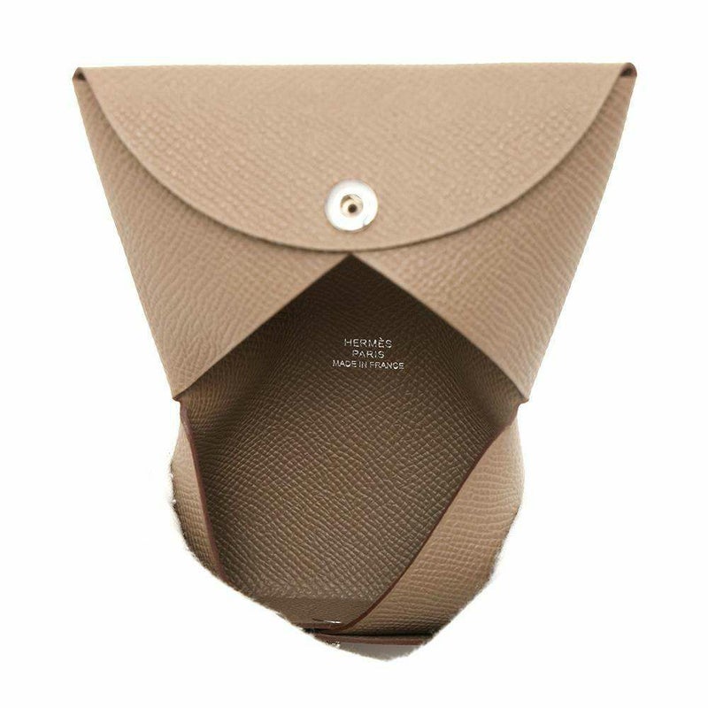 エルメス カードケース カルヴィ エトゥープ エプソン W刻印 HERMES 名刺入れ