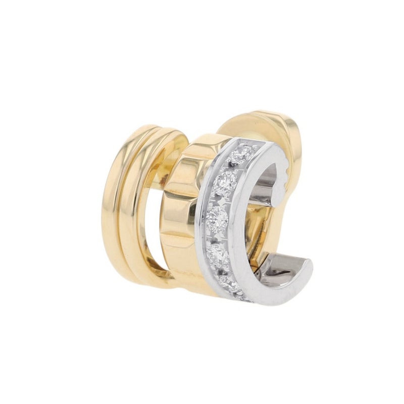 ブシュロン イヤリング キャトル ラディアント オープンロー シングル クリップイヤリング ダイヤ 7P 計0.14ct K18YG/K18WG JCO01373