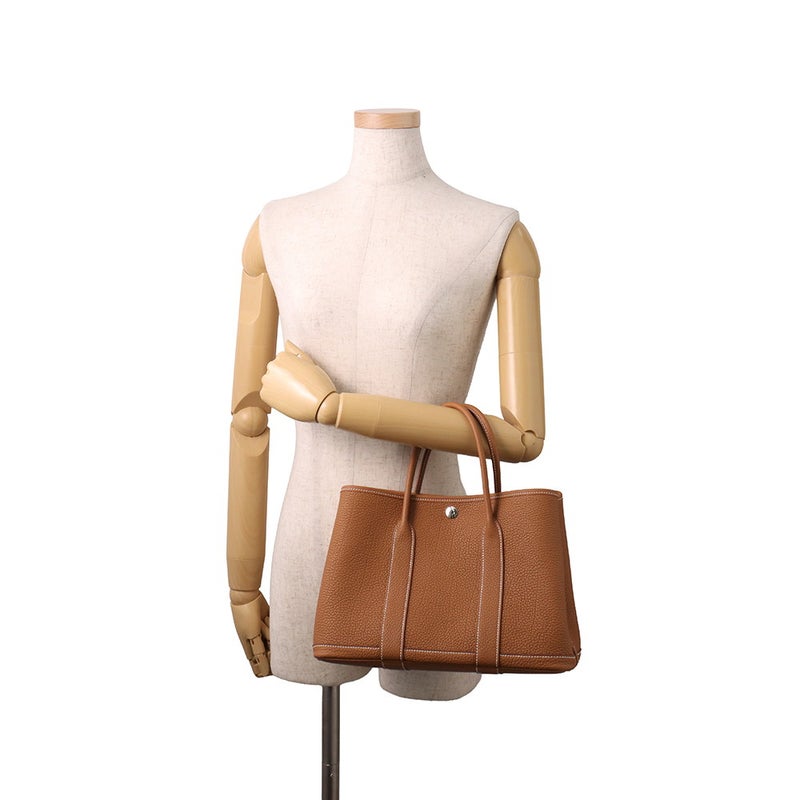 エルメス トートバッグ ガーデンパーティTPM ゴールド/シルバー金具 ネゴンダ G刻印 HERMES Garden Party