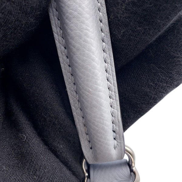 エルメス ハンドバッグ ケリー28 外縫い ブルーグラシエ/シルバー金具 エプソン C刻印 ２wayショルダー