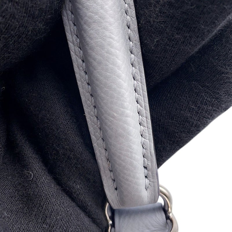 エルメス ハンドバッグ ケリー28 外縫い ブルーグラシエ/シルバー金具 エプソン C刻印 ２wayショルダー