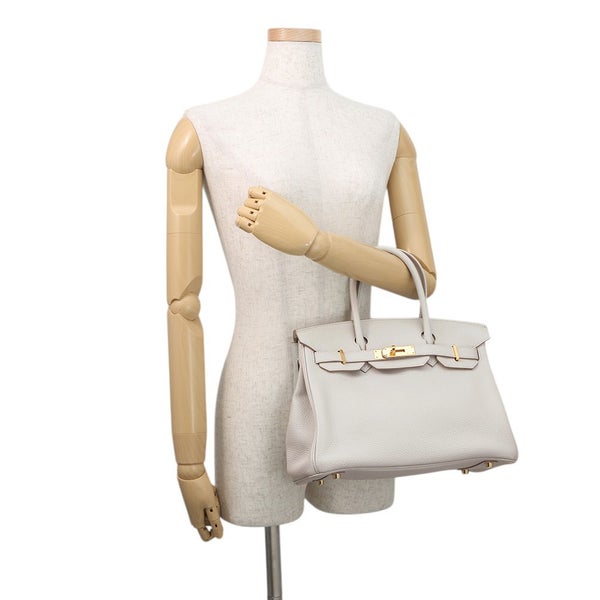エルメス バーキン30 パールグレー/ゴールド金具 トゴ D刻印 HERMES Birkin ハンドバッグ