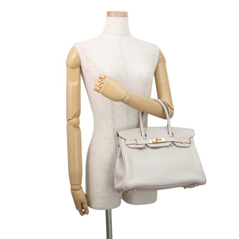エルメス バーキン30 パールグレー/ゴールド金具 トゴ D刻印 HERMES Birkin ハンドバッグ
