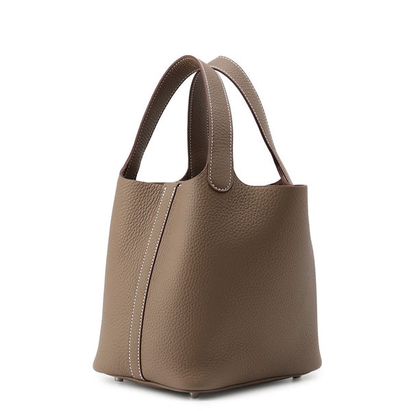 エルメス ハンドバッグ ピコタンロックPM エトゥープ/シルバー金具 トリヨンクレマンス K刻印 HERMES