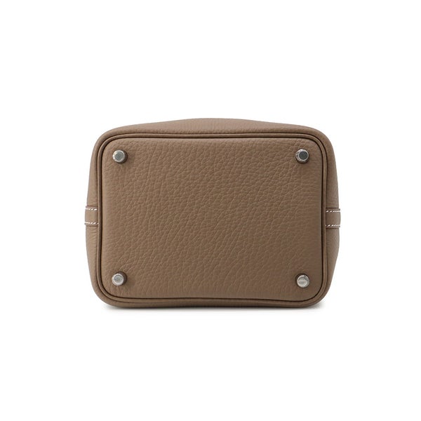エルメス ハンドバッグ ピコタンロックPM エトゥープ/シルバー金具 トリヨンクレマンス K刻印 HERMES
