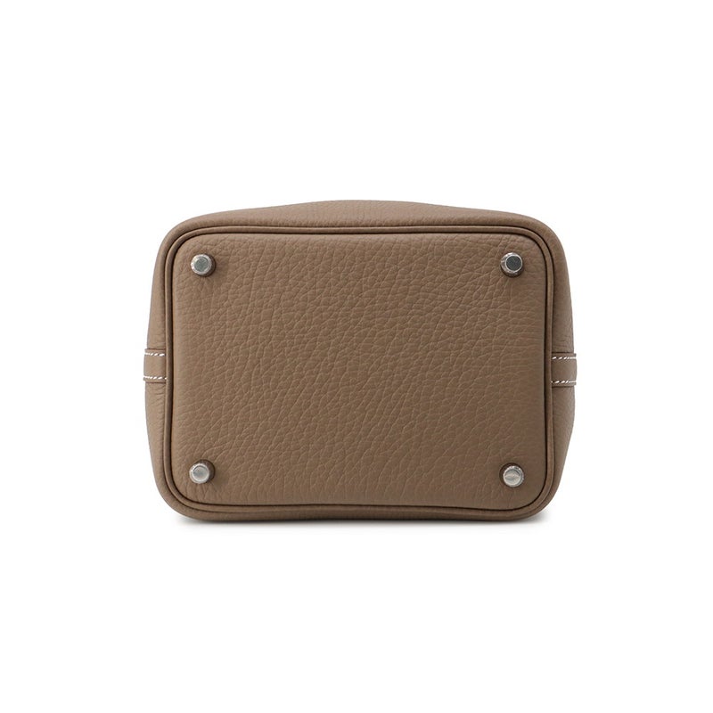 エルメス ハンドバッグ ピコタンロックPM エトゥープ/シルバー金具 トリヨンクレマンス K刻印 HERMES
