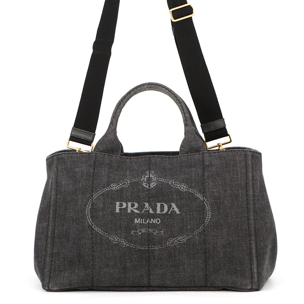 プラダ トートバッグ カナパ CANAPA ミディアム 1BG642 PRADA 黒 2way