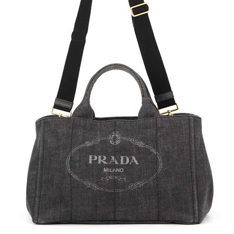 プラダ トートバッグ カナパ CANAPA ミディアム 1BG642 PRADA 黒 2way