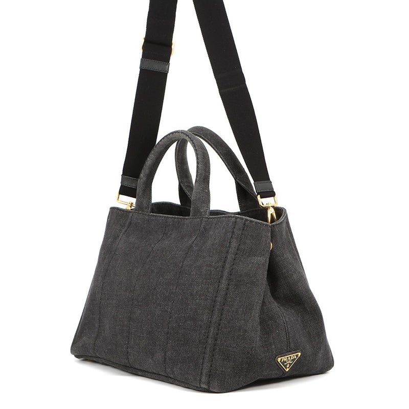 プラダ トートバッグ カナパ CANAPA ミディアム 1BG642 PRADA 黒 2way