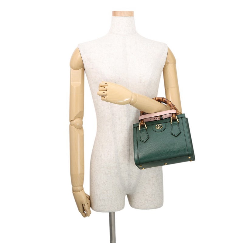 グッチ ハンドバッグ ダイアナ ミニ トートバッグ バンブー レザー 702732 GUCCI 2way
