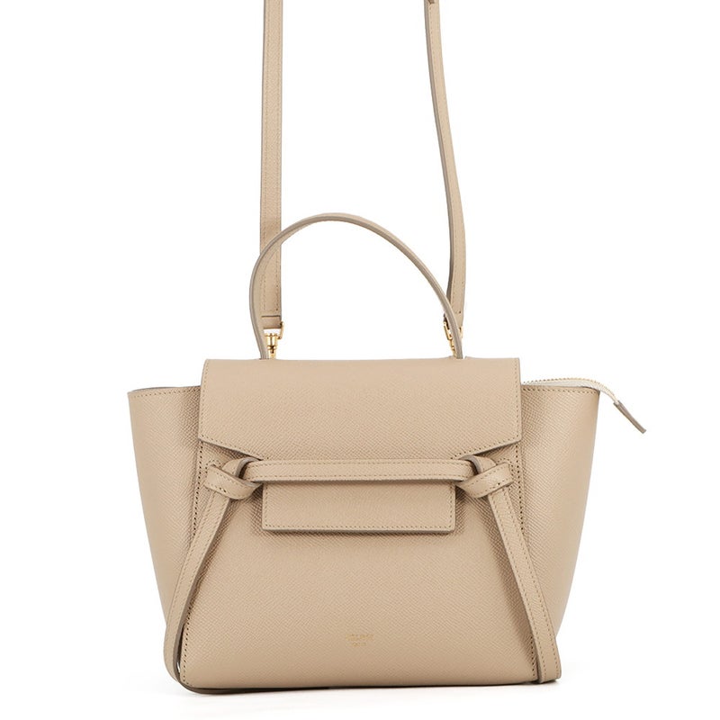 セリーヌ ハンドバッグ ベルトバッグ ナノ グレインドカーフレザー 189003 CELINE 2way ベージュ