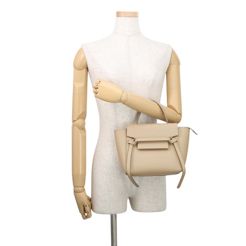 セリーヌ ハンドバッグ ベルトバッグ ナノ グレインドカーフレザー 189003 CELINE 2way ベージュ