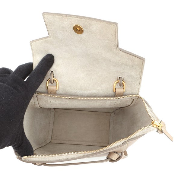 セリーヌ ハンドバッグ ベルトバッグ ナノ グレインドカーフレザー 189003 CELINE 2way ベージュ