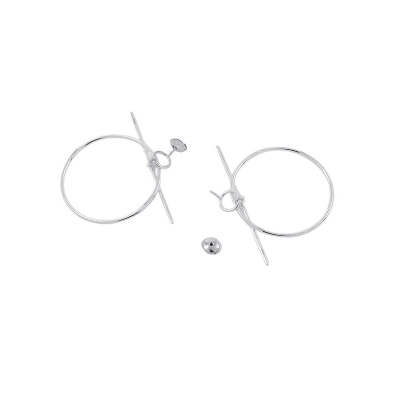 エルメス ピアス ループMM Loop SV925シルバー HERMES フープ ジュエリー アクセサリー