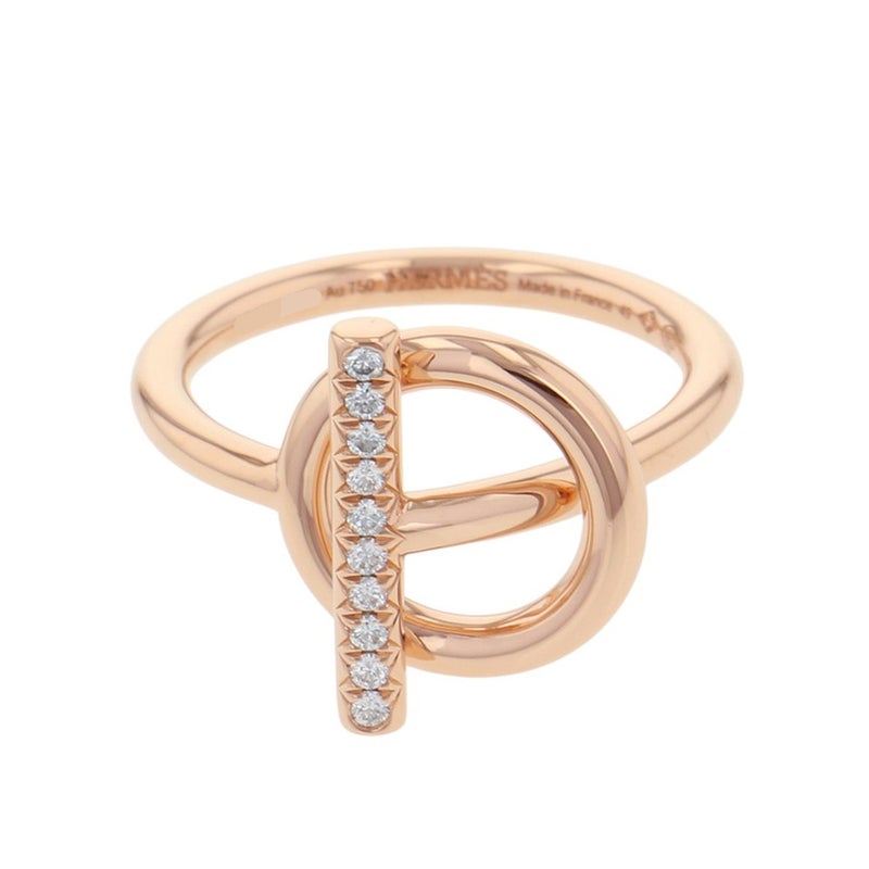 エルメス リング エシャペPM ダイヤモンド 10P 計0.07ct K18PGピンクゴールド リングサイズ49 HERMES 指輪