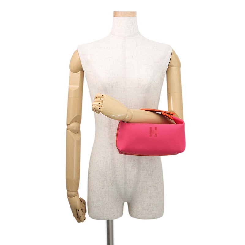 エルメス ハンドバッグ ブリッド・ア・ブラックPM ハイビスカス/シルバー金具 キャンバス HERMES バッグ