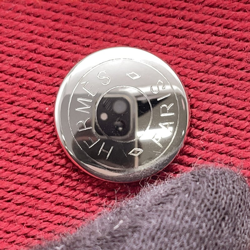 エルメス ハンドバッグ ブリッド・ア・ブラックPM フー/ボルドー/シルバー金具 キャンバス オレンジ