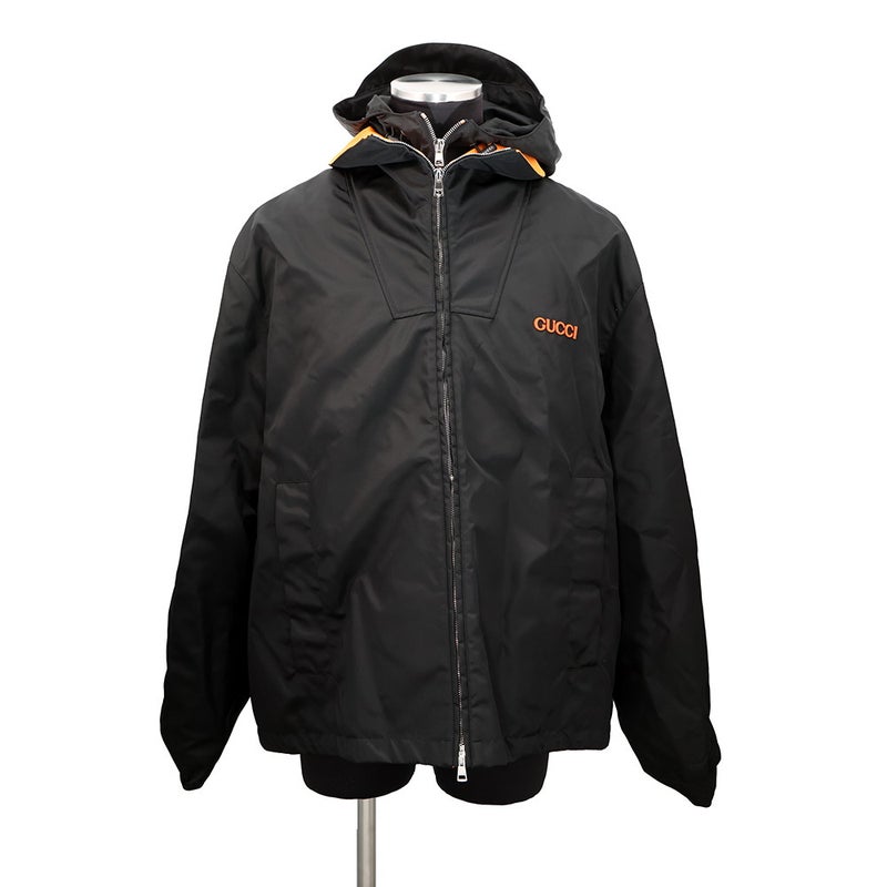 グッチ ジャケット パッチロゴ ツイル ナイロン メンズサイズ56 804964 GUCCI アウター 黒