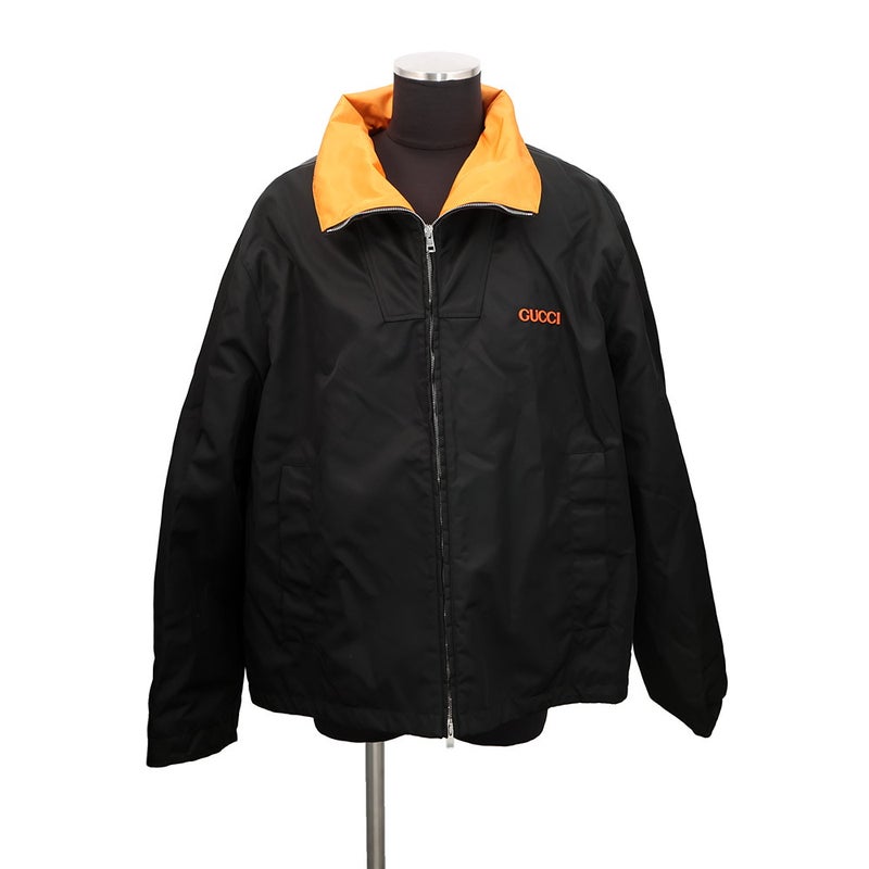 グッチ ジャケット パッチロゴ ツイル ナイロン メンズサイズ56 804964 GUCCI アウター 黒