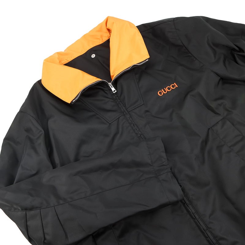 グッチ ジャケット パッチロゴ ツイル ナイロン メンズサイズ56 804964 GUCCI アウター 黒