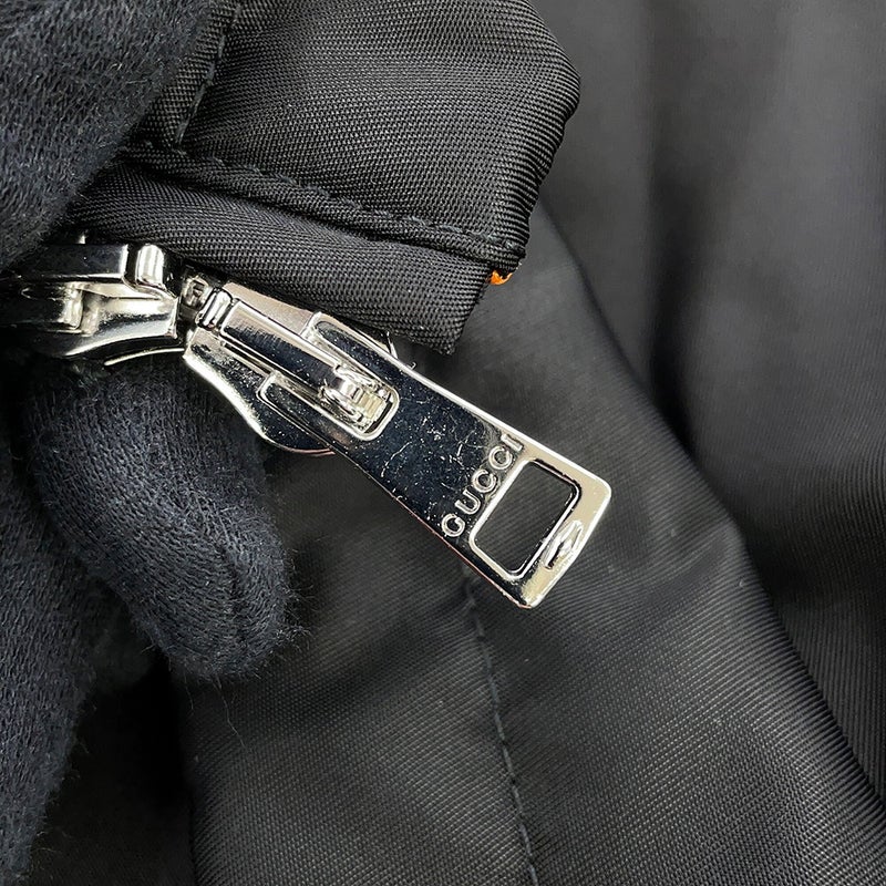 グッチ ジャケット パッチロゴ ツイル ナイロン メンズサイズ56 804964 GUCCI アウター 黒