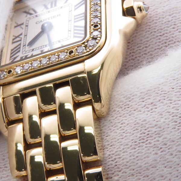 カルティエ パンテール ドゥ カルティエ SM ダイヤベゼル WJPN0015 Cartier 腕時計 白文字盤