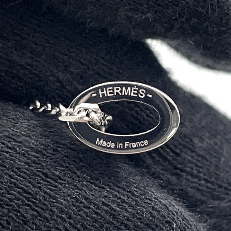 エルメス ネックレス ミニ・ポップアッシュ ホワイト/シルバー金具 HERMES アクセサリー 白