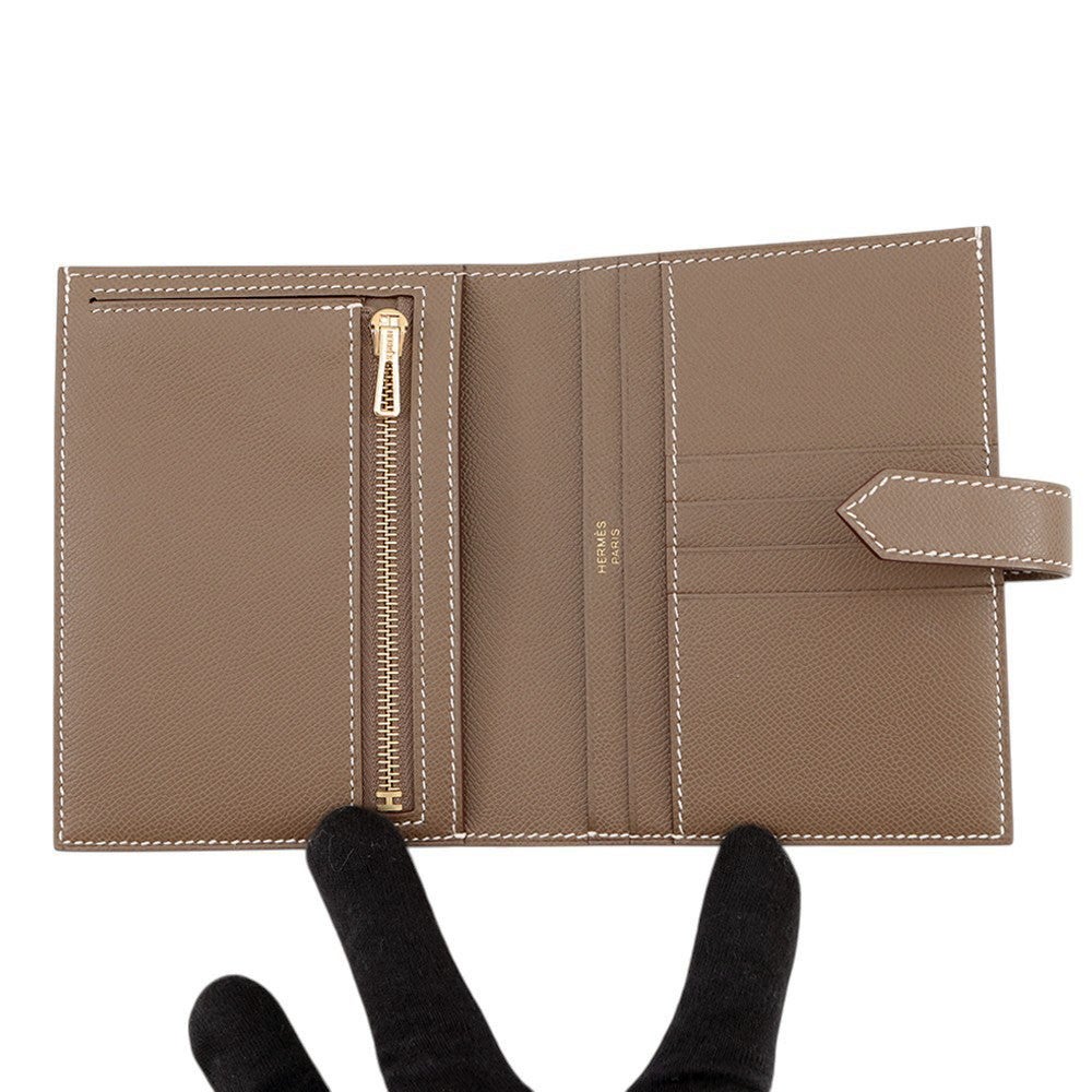 エルメス 二つ折り財布 ベアンコンパクト アルドワーズ/シルバー金具 ヴォーマダム W刻印 財布 HERMES - エルメス 二つ折り財布 ベアンコンパクト アルドワーズ