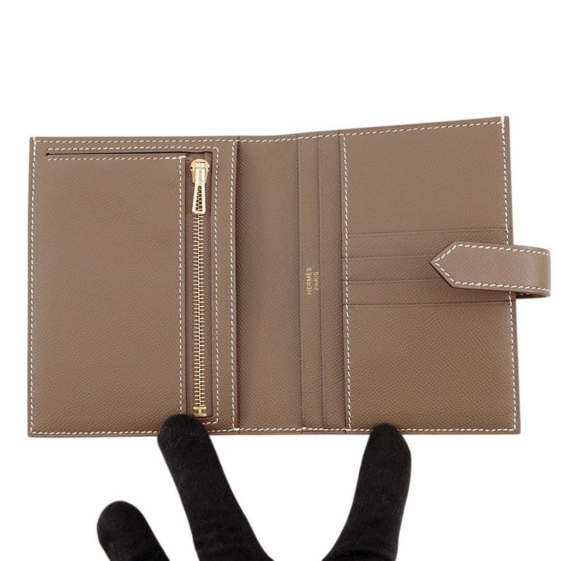 エルメス 二つ折り財布 ベアンコンパクト/ゴールド金具 ヴォーマダム W刻印 財布