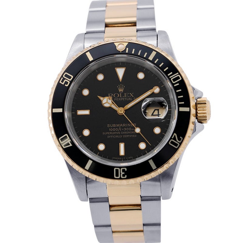 ロレックス サブマリーナ デイト コンビ S番 SS/K18YG 16613 ROLEX 腕時計 黒文字盤