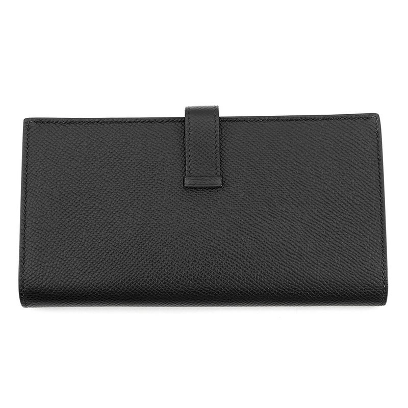 エルメス 長財布 ベアンスフレ マチ有り ブラック/ブラック金具 エプソン U刻印 HERMES 財布 モノクローム 黒