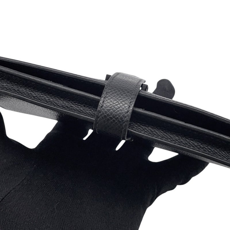 エルメス 長財布 ベアンスフレ マチ有り ブラック/ブラック金具 エプソン U刻印 HERMES 財布 モノクローム 黒