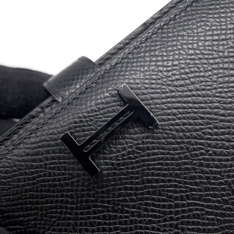 エルメス 長財布 ベアンスフレ マチ有り ブラック/ブラック金具 エプソン U刻印 HERMES 財布 モノクローム 黒